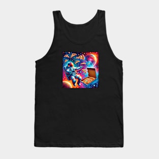 Astronaut in Space with Pizza, Love Eating Tank Top